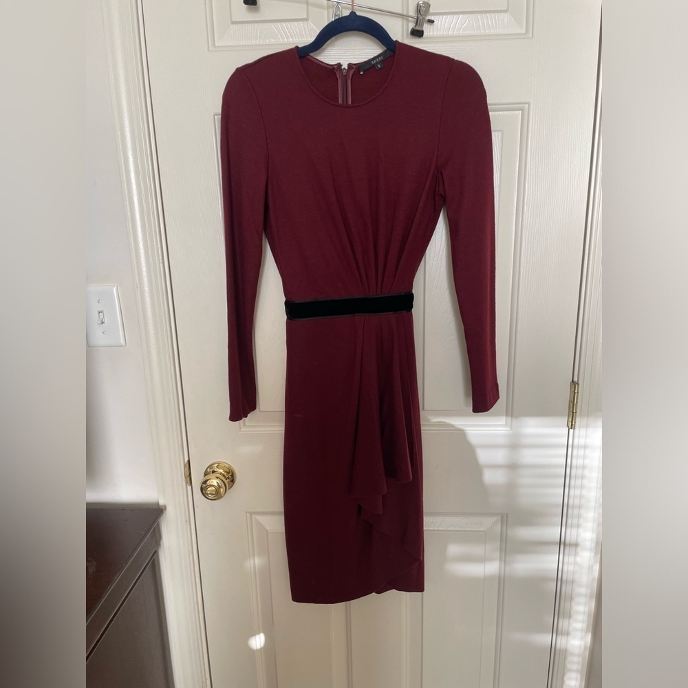 GUCCI 100%‎ wool dress burgundy small